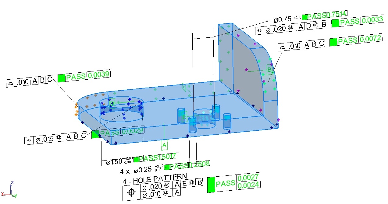 CAD technical drawing dimensional inspection measurement accuracy metrology